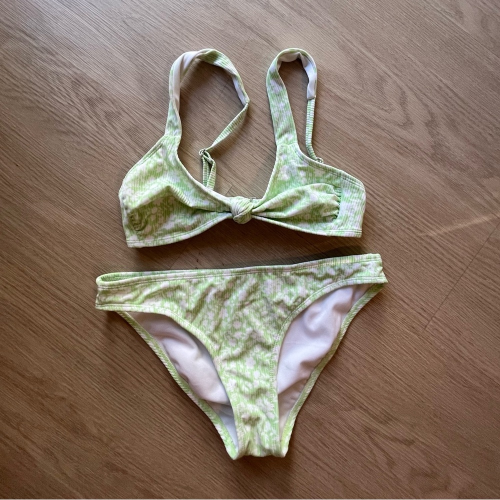 Target Green and white flowers Bikini